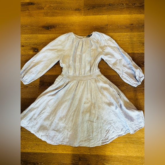 J.Crew Chambray Light Blue Smocked Waist Mini Dress w/pockets XS - Picture 4 of 7